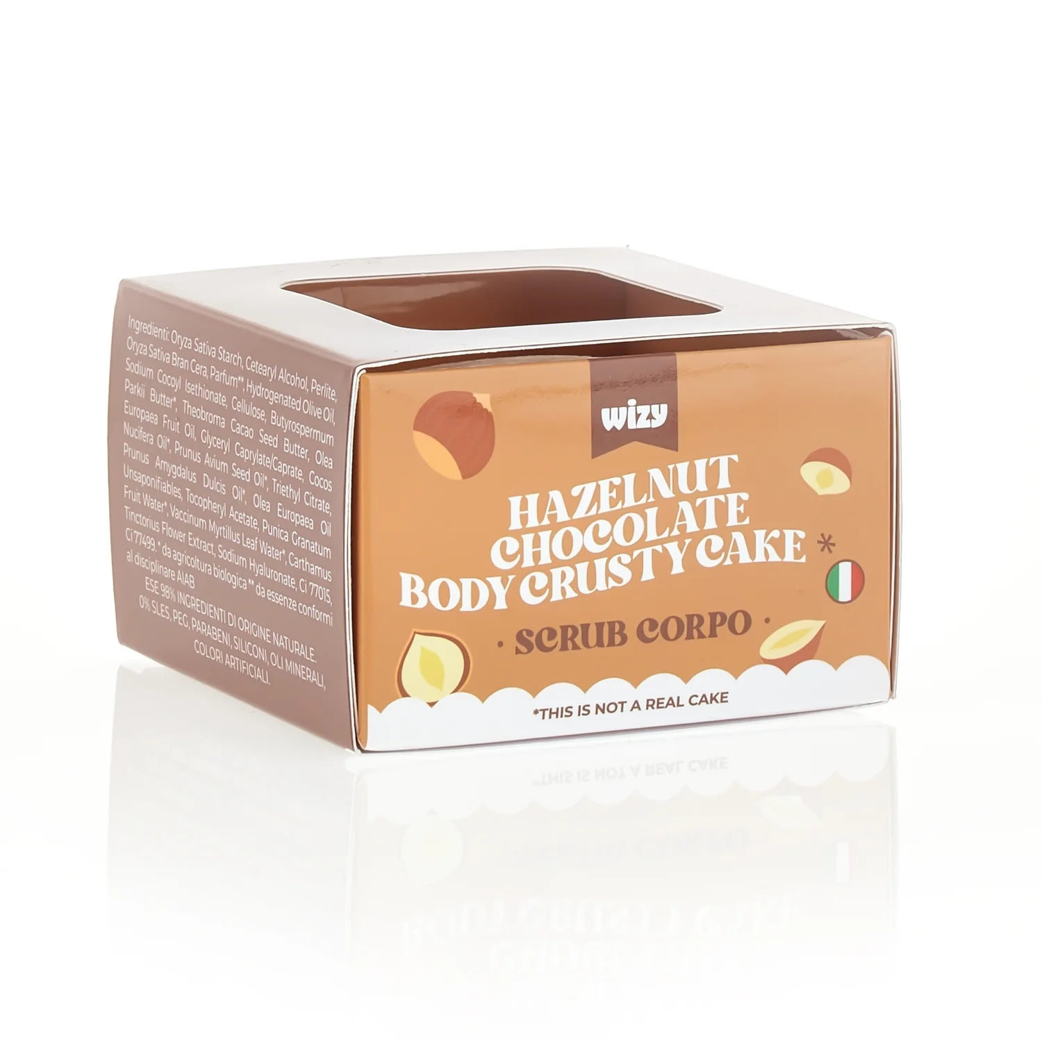 Hrskava torta za tijelo s okusom lješnjaka i čokolade - piling