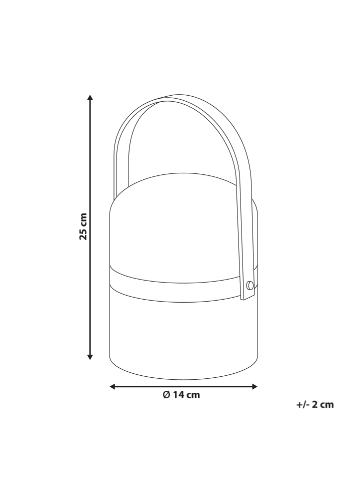 Beliani LED-Tischlampe für den Außenbereich ESTERO in Weiß/Heller Holzfarbton günstig kaufen onesize
