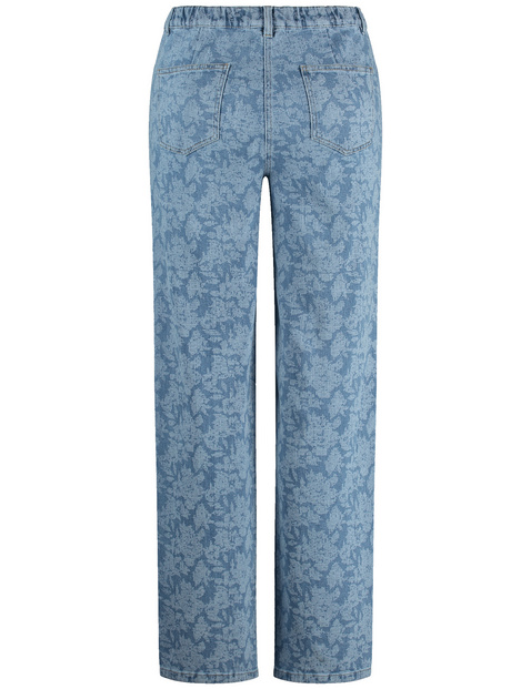 Weite Jeans mit Spitzen-Druck Carlotta