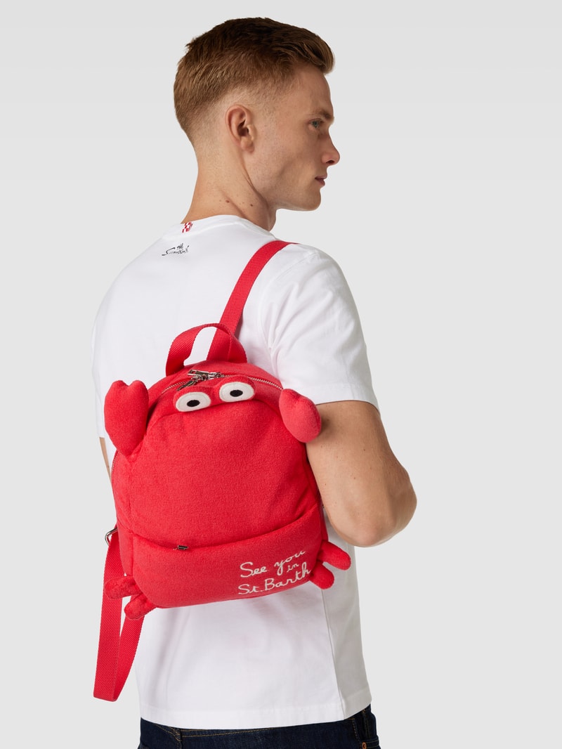 Rucksack aus Frottee mit Zier-Applikationen Modell 'TERRY' in dunkel orange
