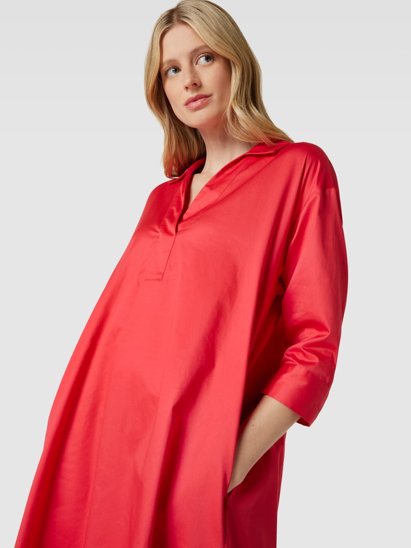 Minikleid mit seitlichen Eingrifftaschen in rot