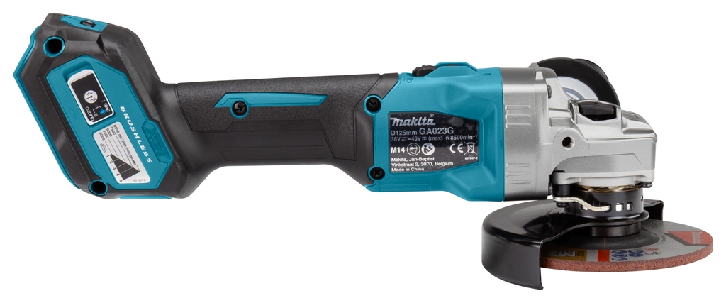 Polizor unghiular Makita GA023GZ cu AWS 125mm 40V fără baterii și încărcător