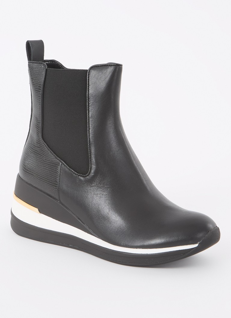 Dune London  Everywhere chelsea boot van leer met logo