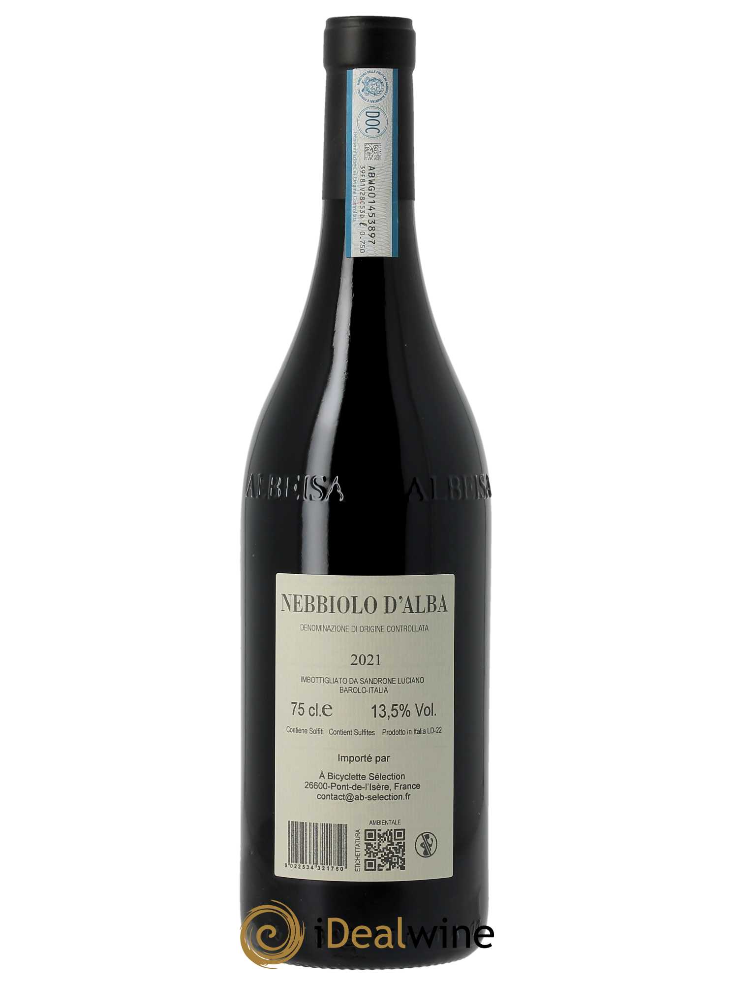 Nebbiolo d'Alba DOC Valmaggiore Luciano Sandrone  2021 - Lot de 1 Bouteille