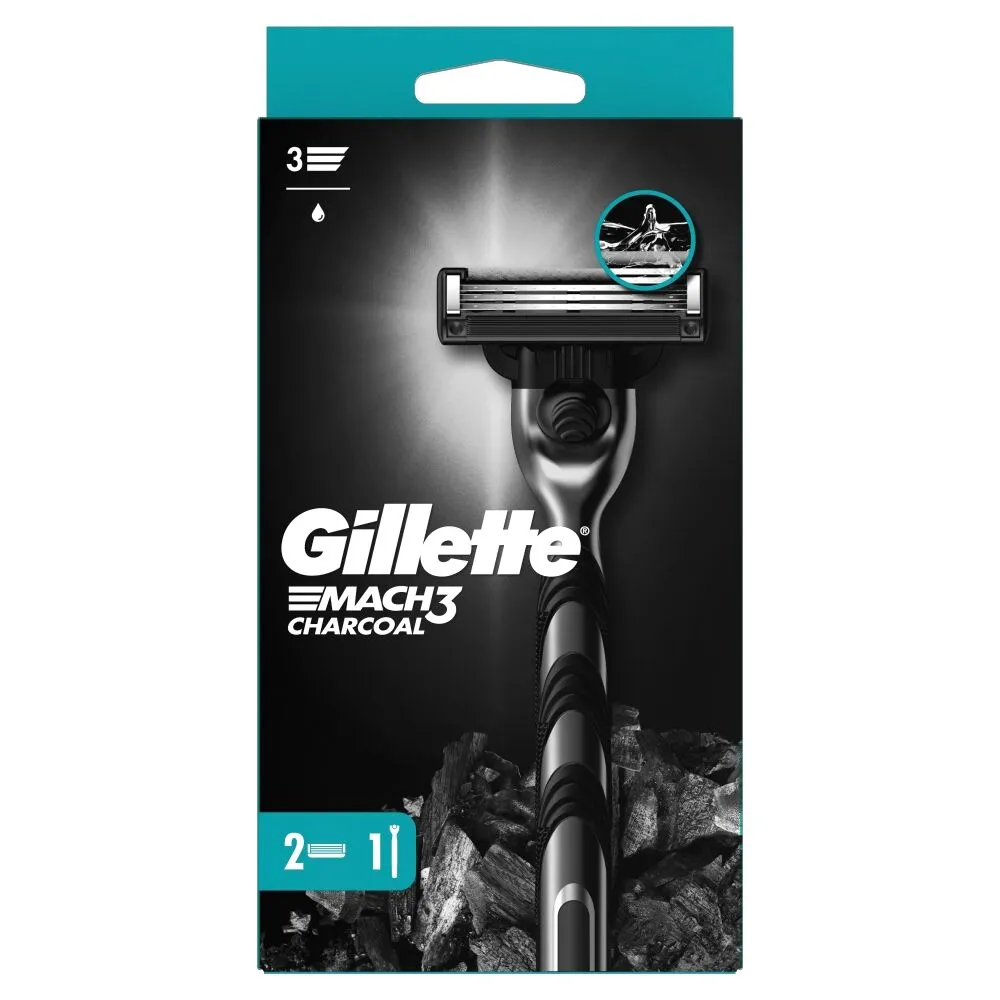 Gillette Mach3 brijač s aktivnim ugljenom + 2 uloška