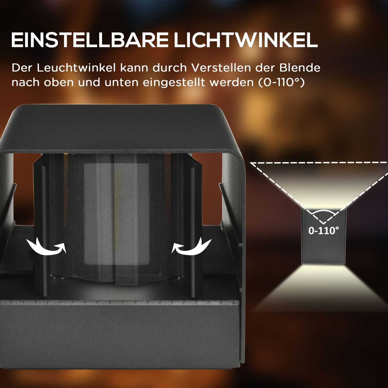 Outsunny Wandleuchte Außenleuchte LED Gartenleuchte IP65 Wasserdichte, Alu