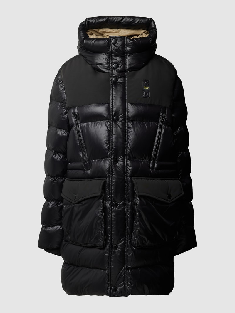 Parka mit Kapuze in schwarz