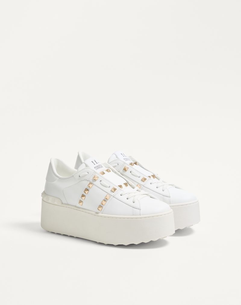 Baskets en cuir de veau Flatform Rockstud Untitled