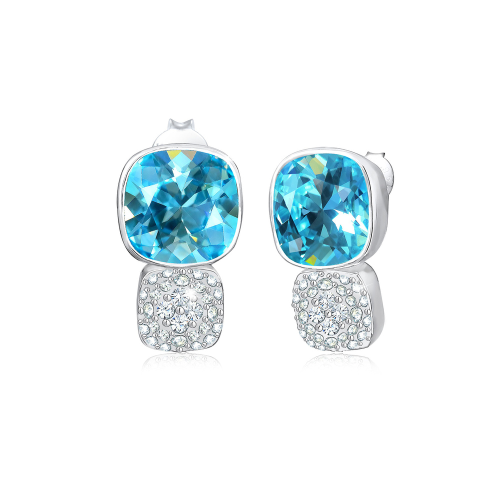 Elli PREMIUM Elli PREMIUM Boucles d'Oreilles Femme Glamour avec Cristaux en Argent Sterling 92 Boucles d'oreilles