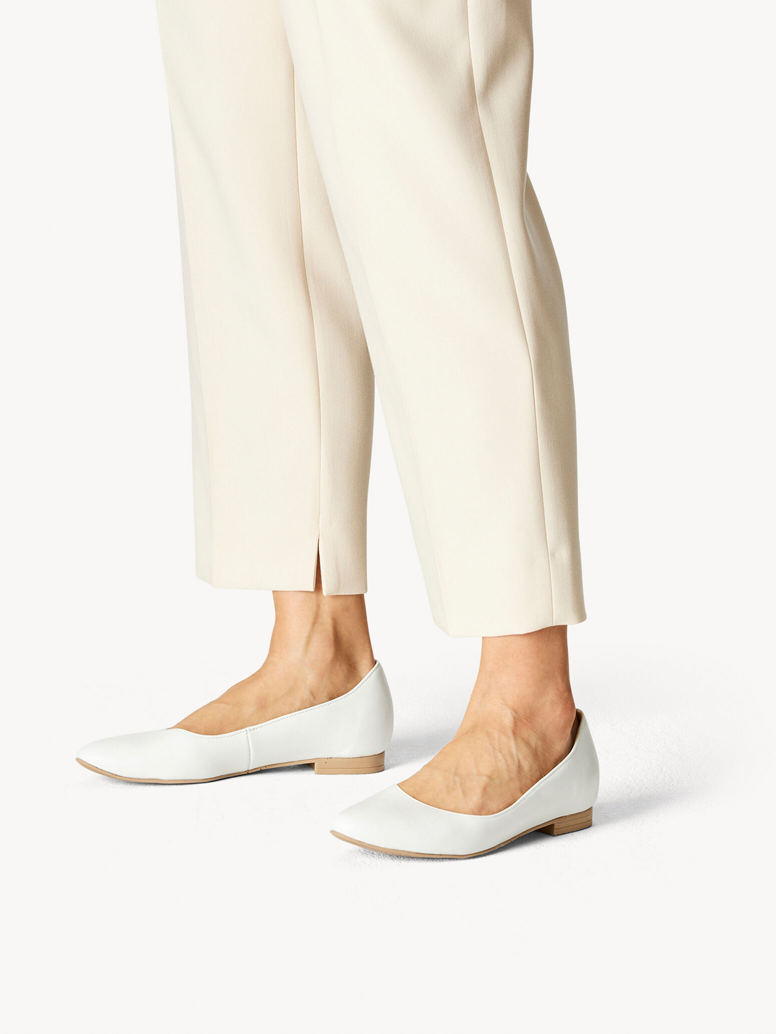 Ballerine en cuir - blanc