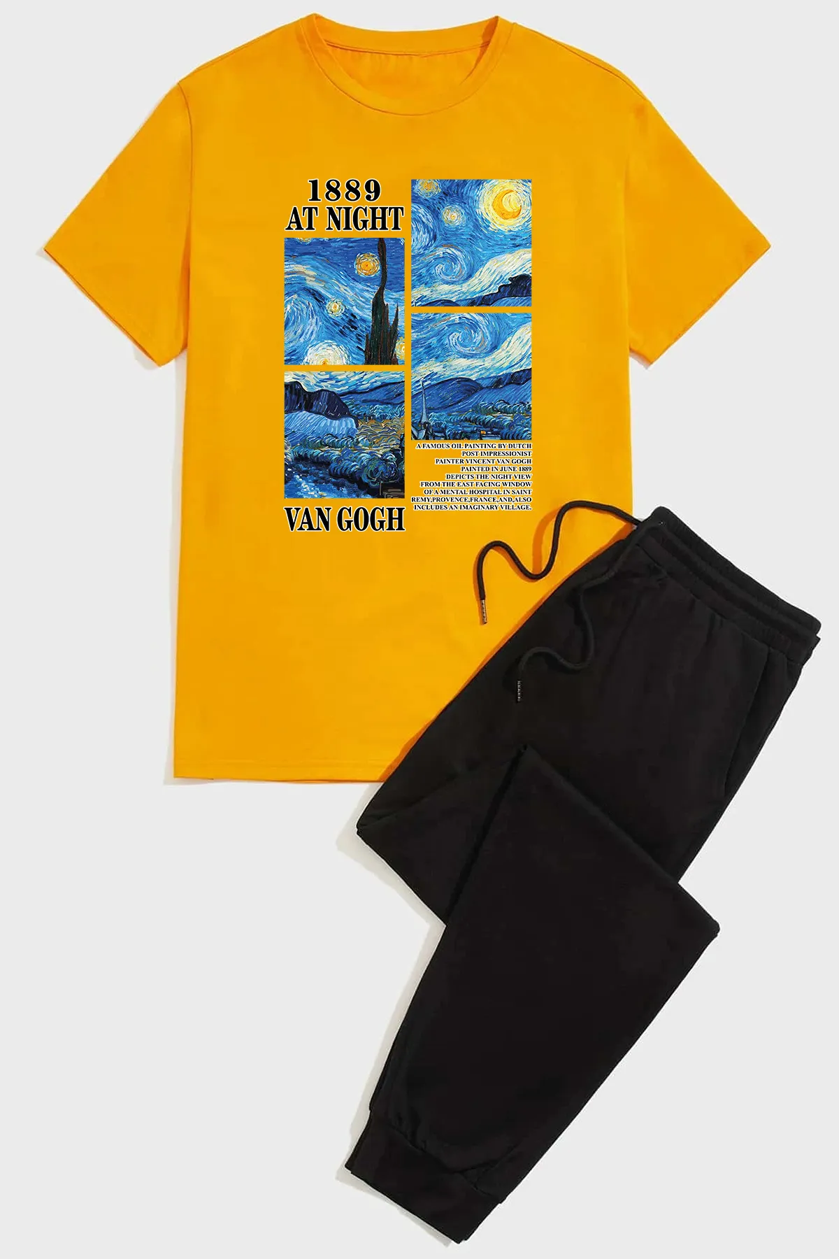 uyguntarz  Unisex-Trainingsanzugset mit Van Gogh-Aufdruck
