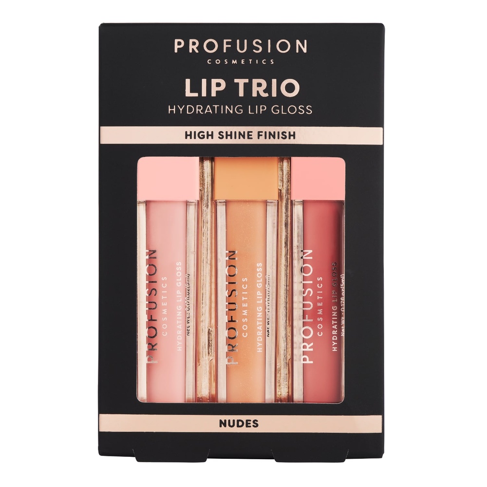 Profusion Cosmetics Set de 3 gloss à lèvres  Lip Trio - Nudes Gloss à lèvres