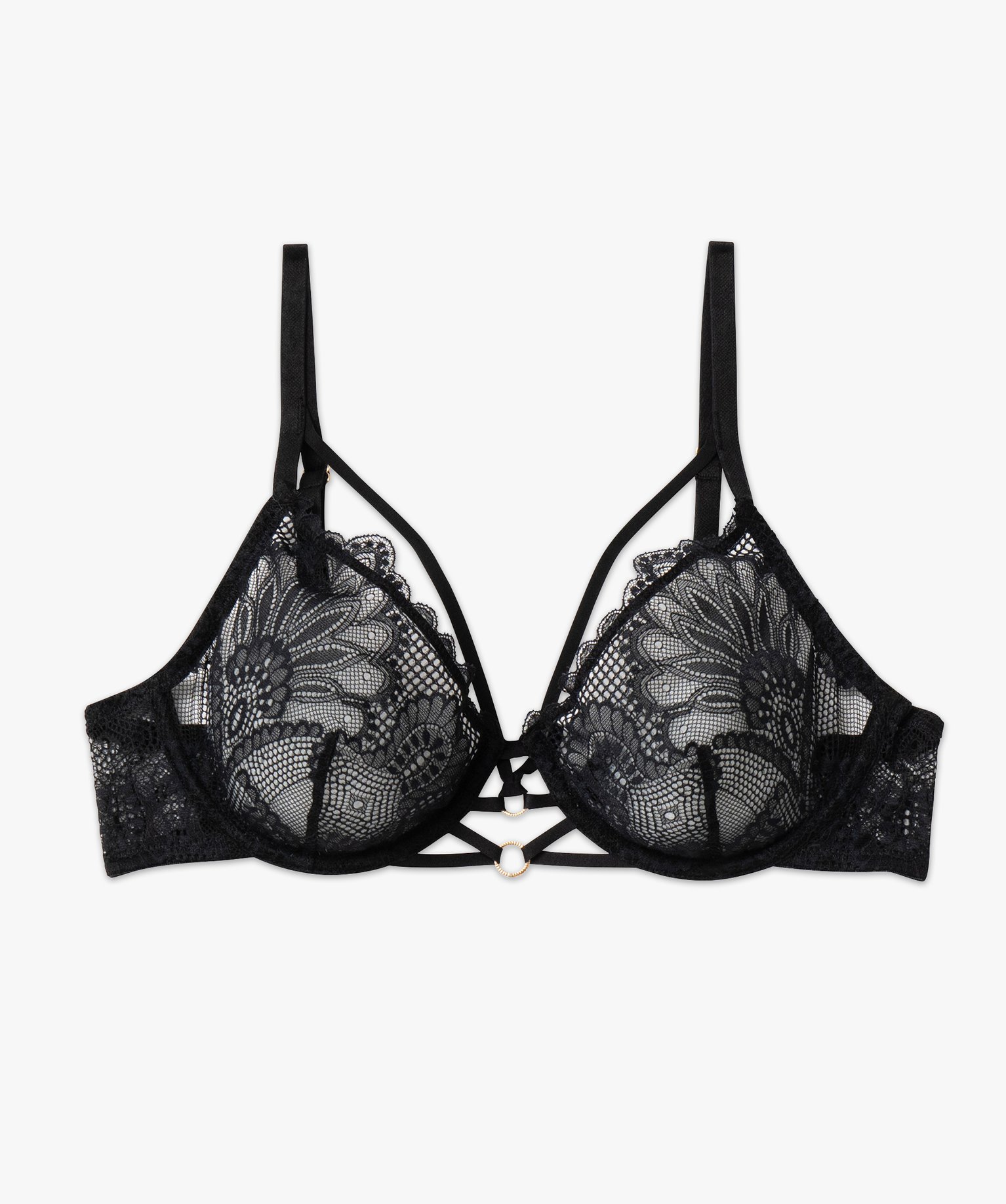 Soutien-gorge corbeille en dentelle avec armatures noir | GEMO