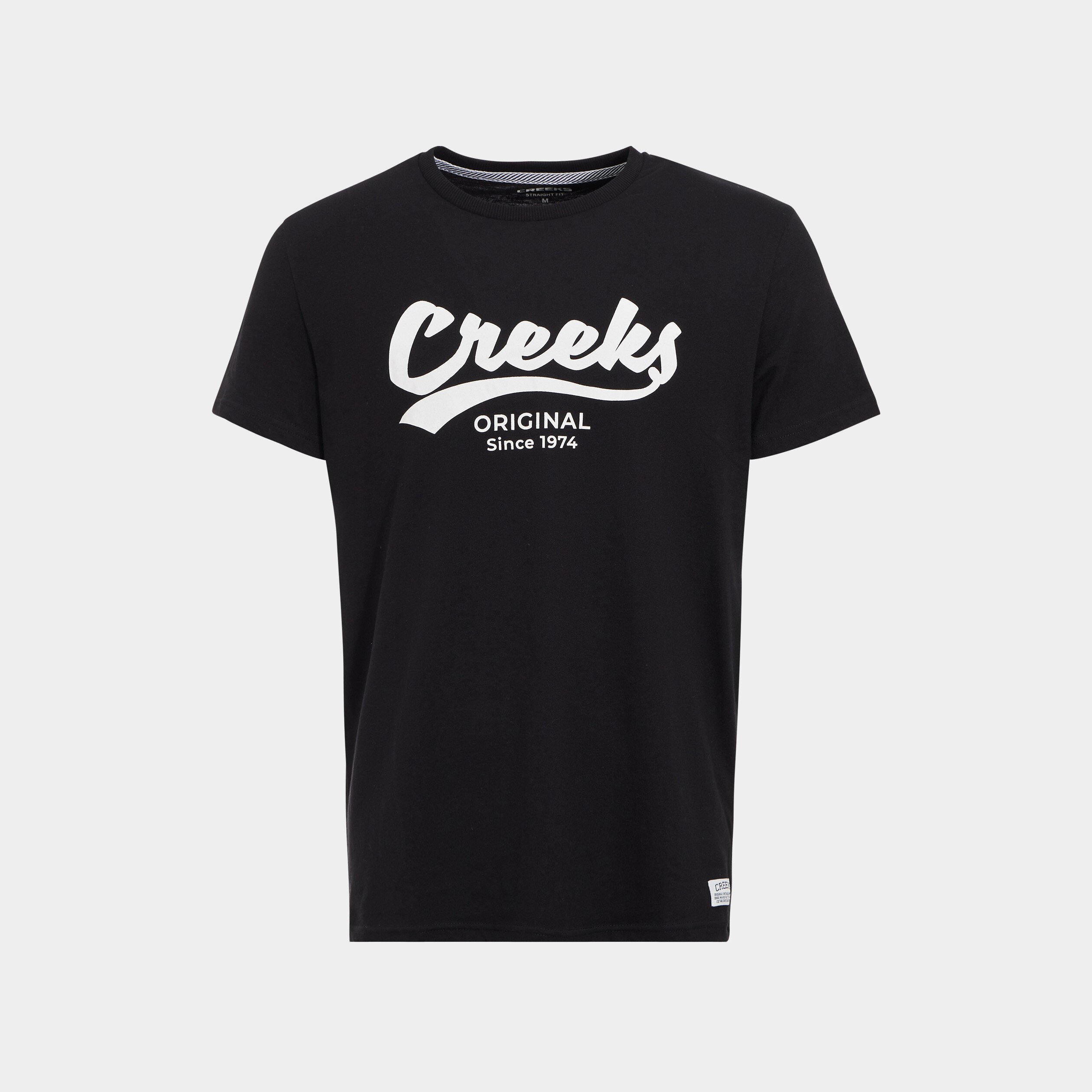 T-shirt manches courtes Creeks noir homme | La Halle