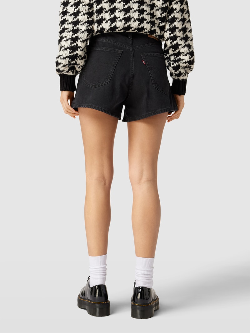 Jeansshorts in 5-Pocket-Design Modell 'HIGH WAISTED MOM SHORT' in schwarz