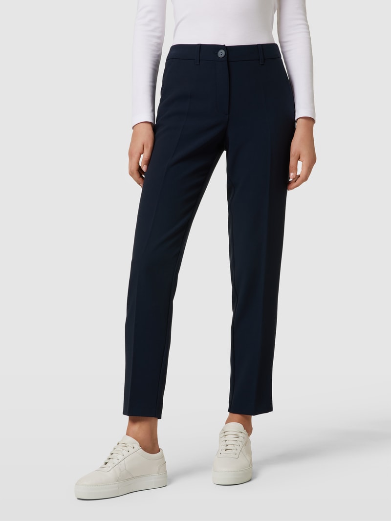 Chino mit Bügelfalten in marineblau