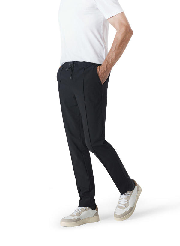 BOGGI MILANO, Cargopants, Mikrofaser, schwarz
