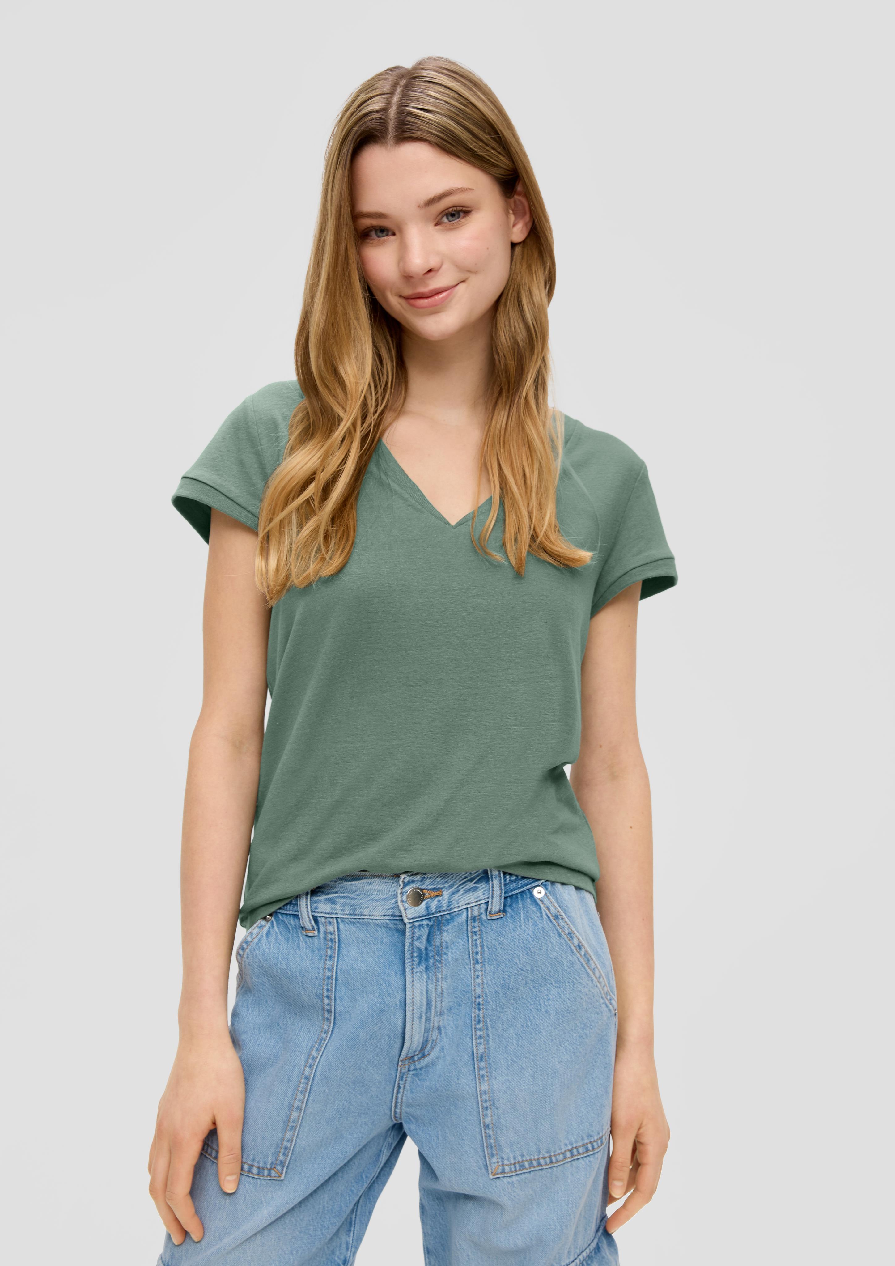 T-Shirt mit V-Ausschnitt  2144034-7816