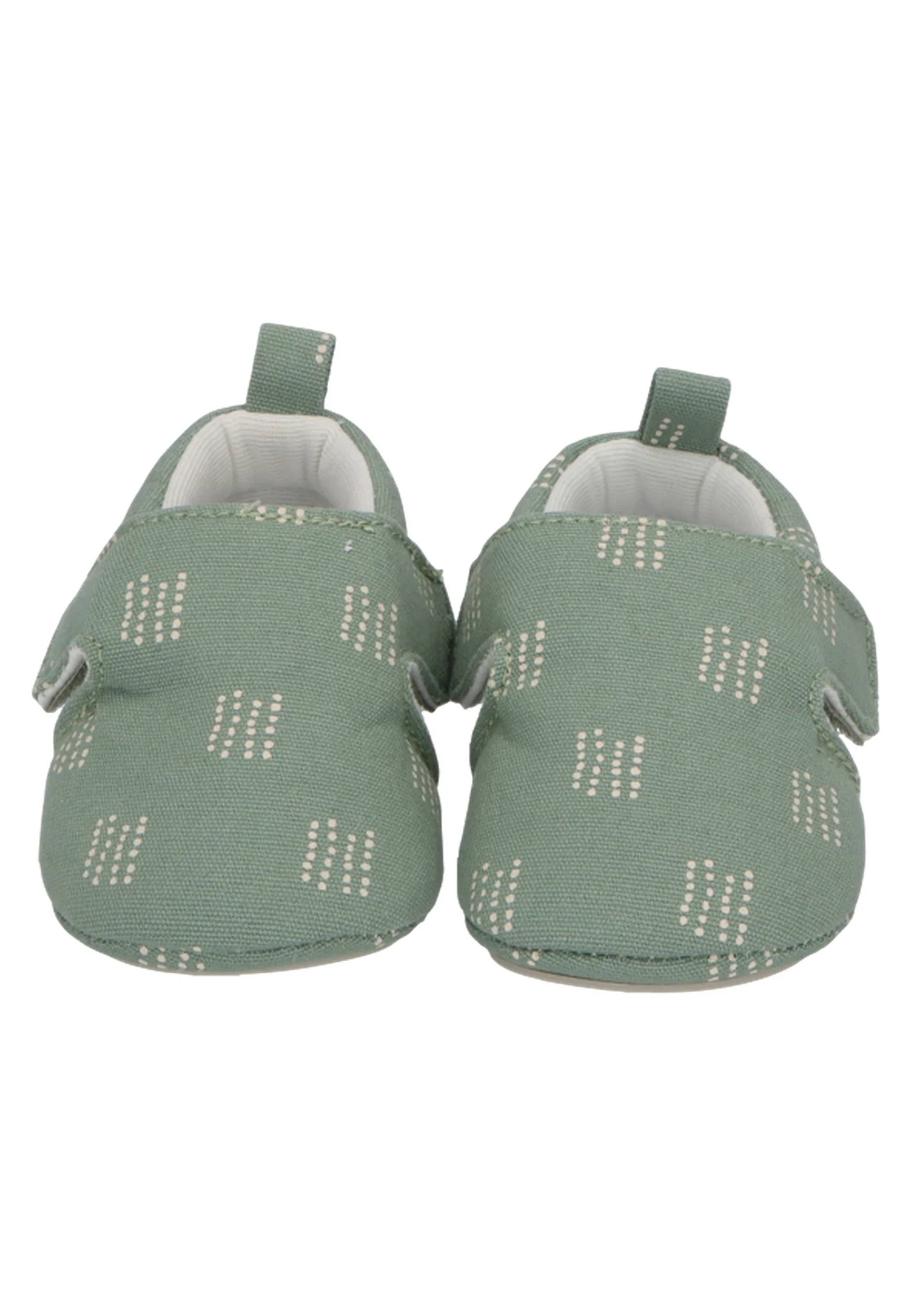 Krabbelschuh bedruckt mit grafischem Punktemuster