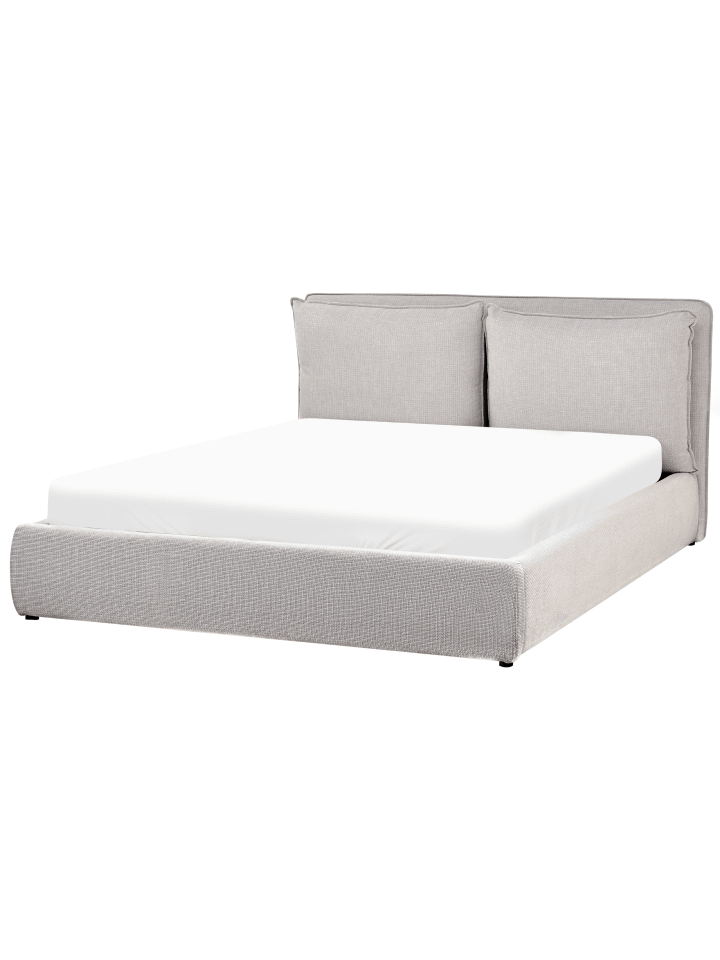 Beliani Doppelbett BAJONNA in Grau - (W) 184 x (H) 102 x (L) 235 cm günstig kaufen onesize