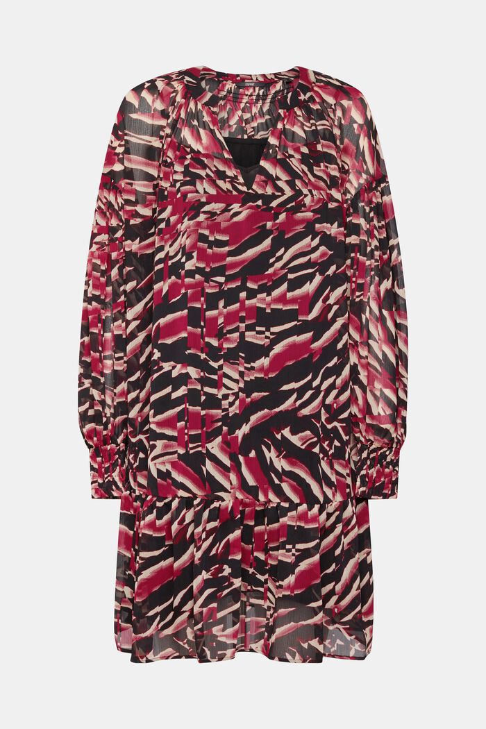 Chiffon-Kleid mit Muster