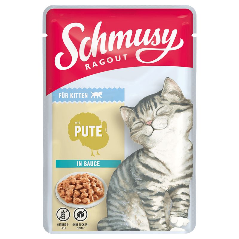 Schmusy Ragout Kitten in Sauce 22 x 100 g zu TOP-Preisen