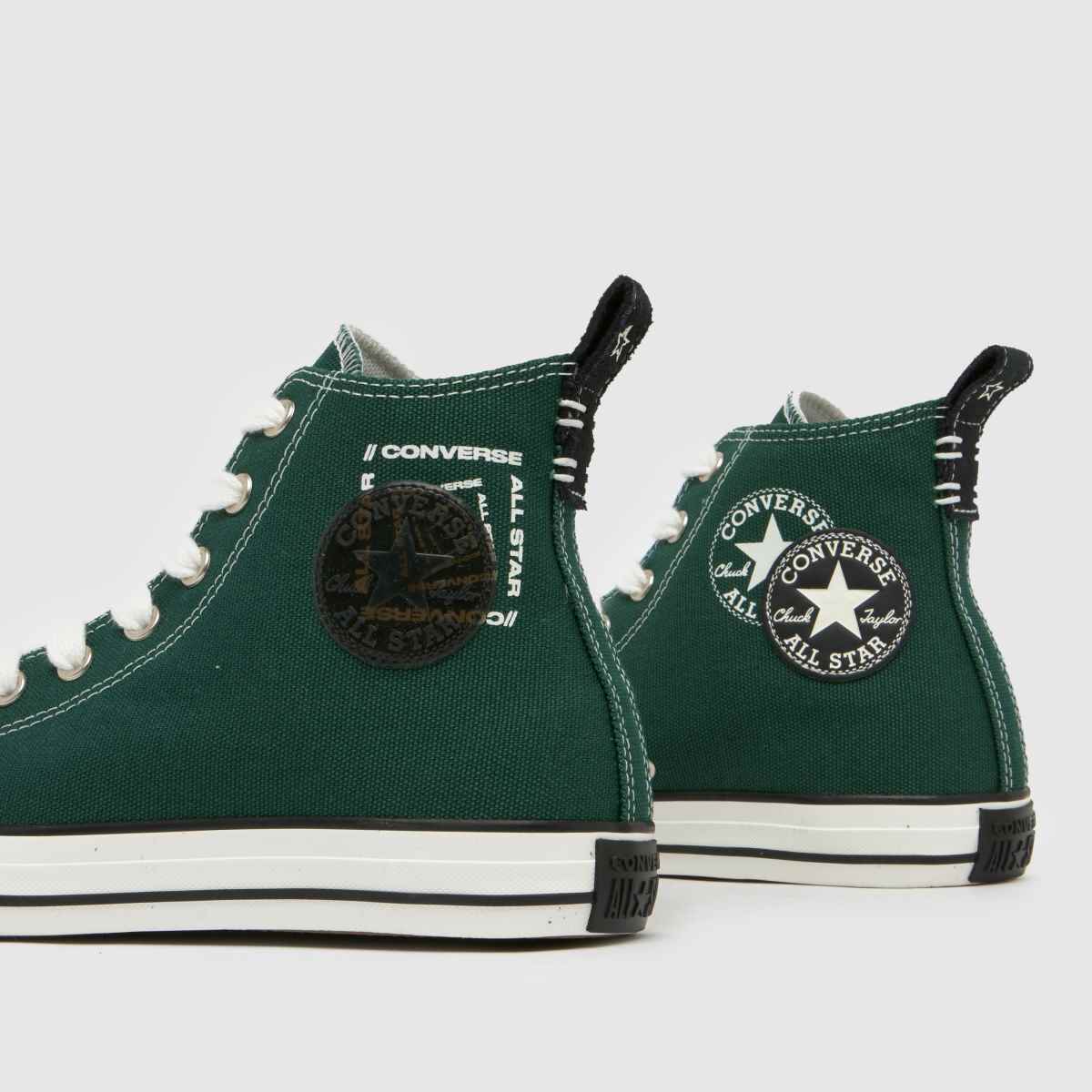 Converse Wide Fit All Star Hi sötétzöld tornacipő