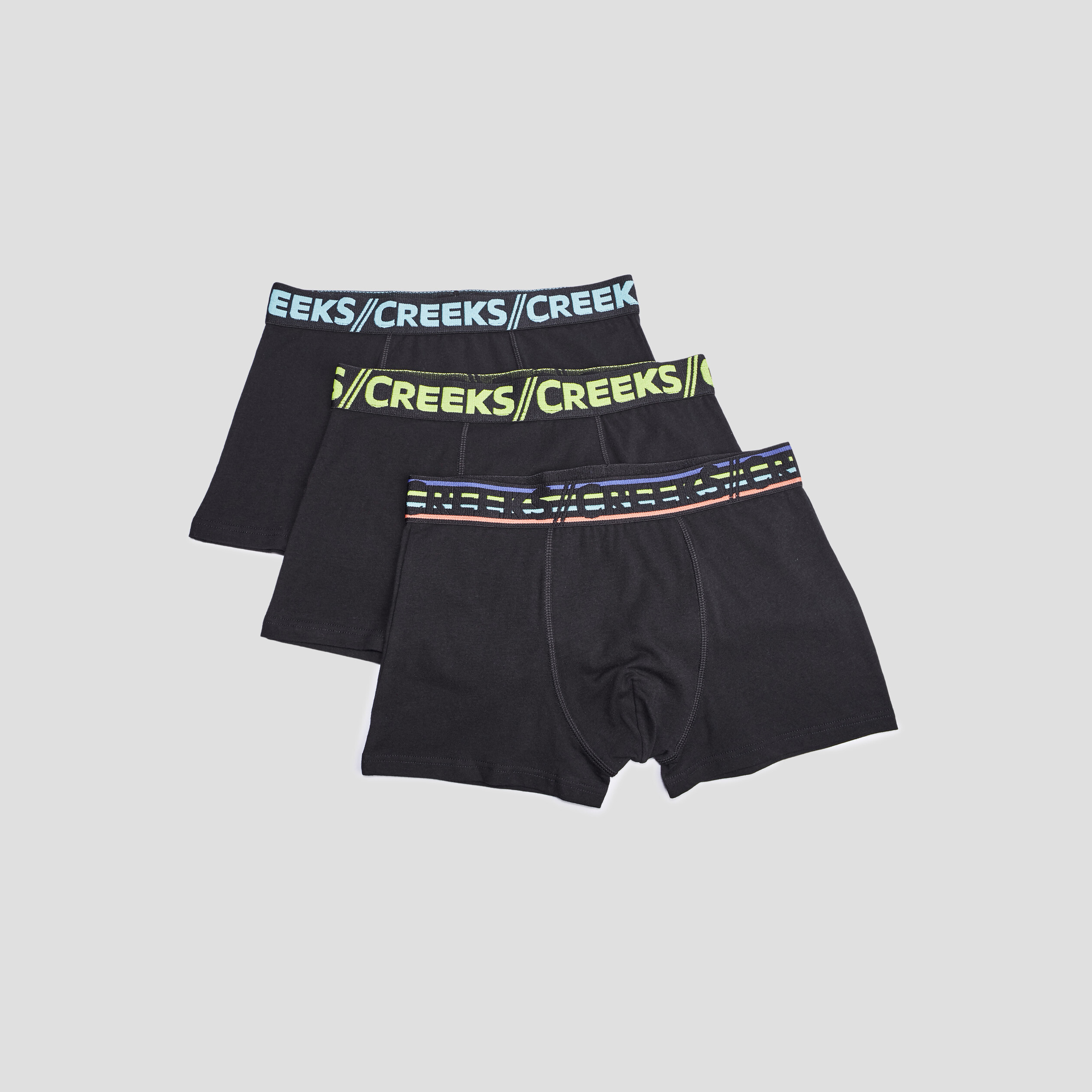 Lot 3 boxers Creeks noir homme | La Halle