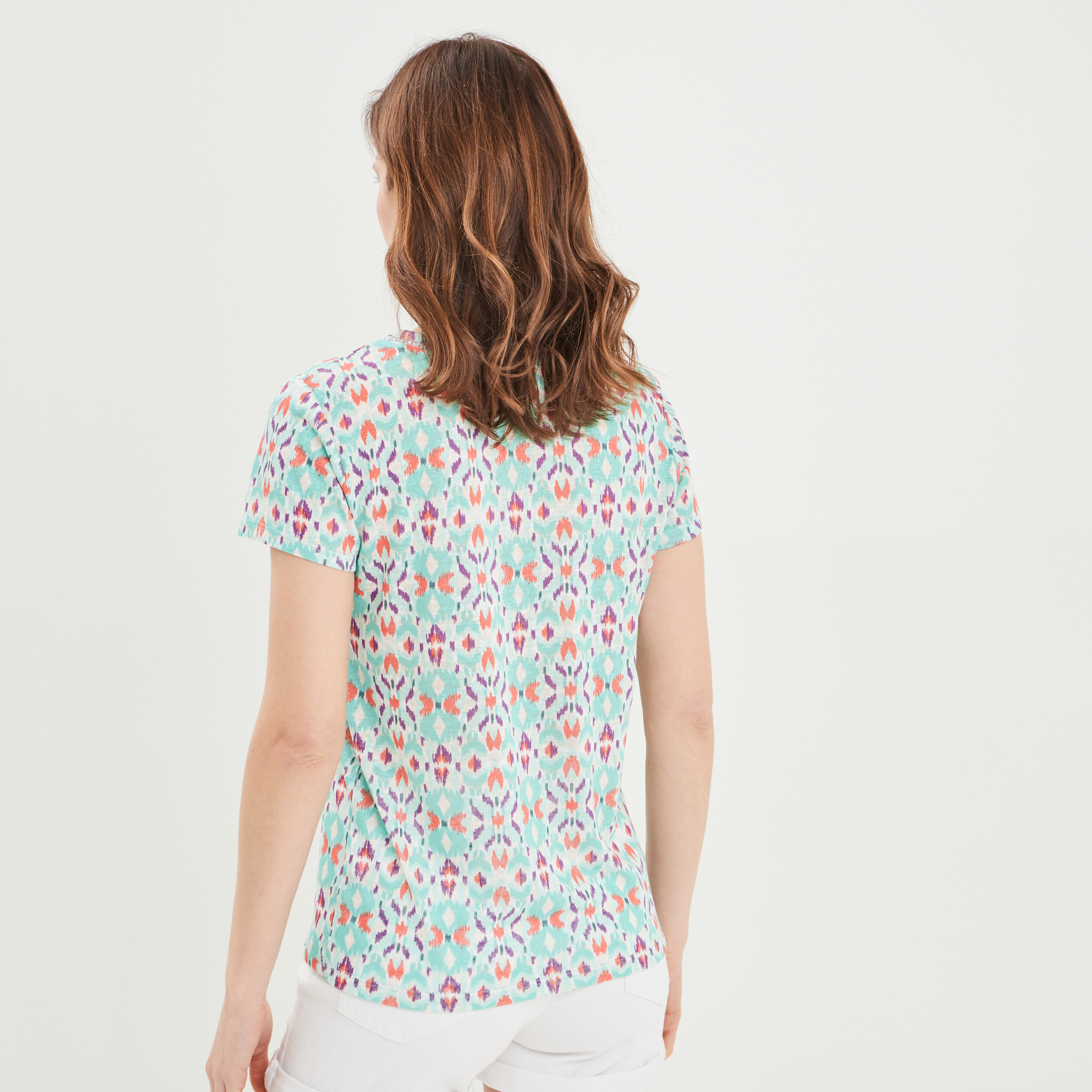 T-shirt à manches courtes vert turquoise femme | La Halle
