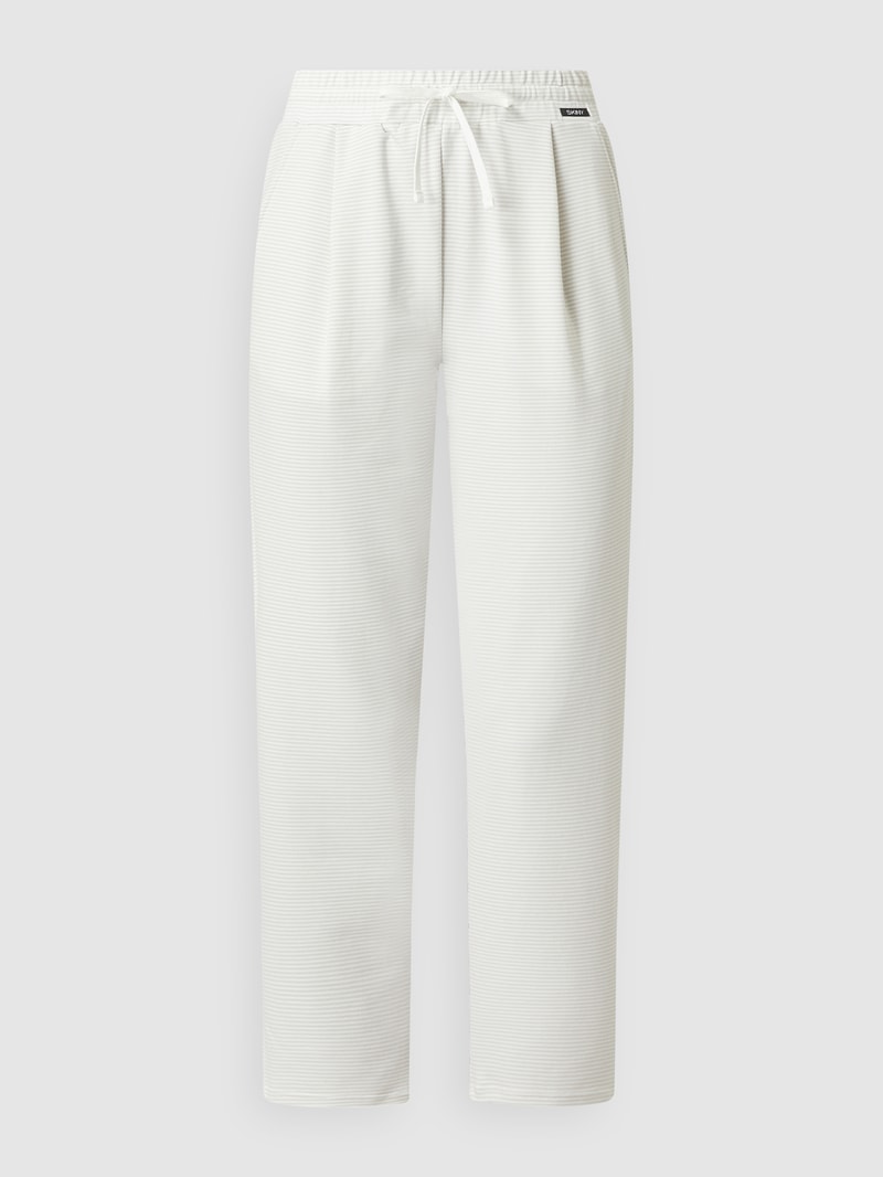 Pyjama-Hose mit Eingrifftaschen in hellgrau meliert