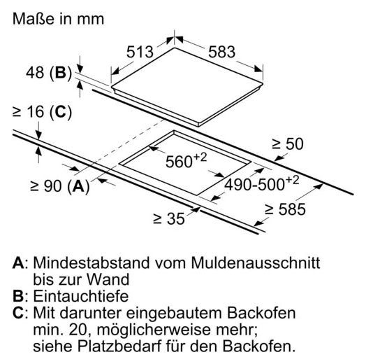 BOSCH Elektro-Kochfeld Serie 6 PKN645FP2E