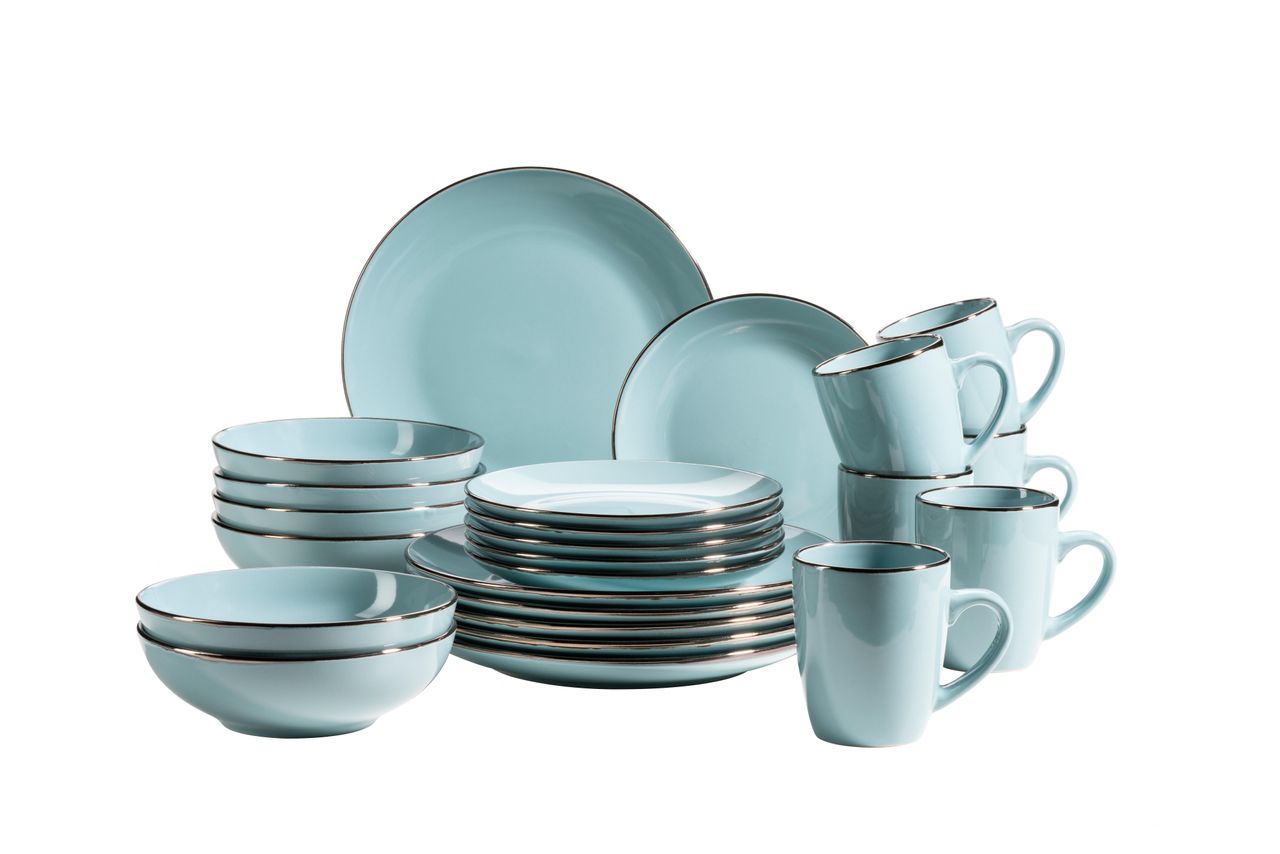 Mäser Serie Metallic Rim, Kombiservice 24 teilig für 6 Personen