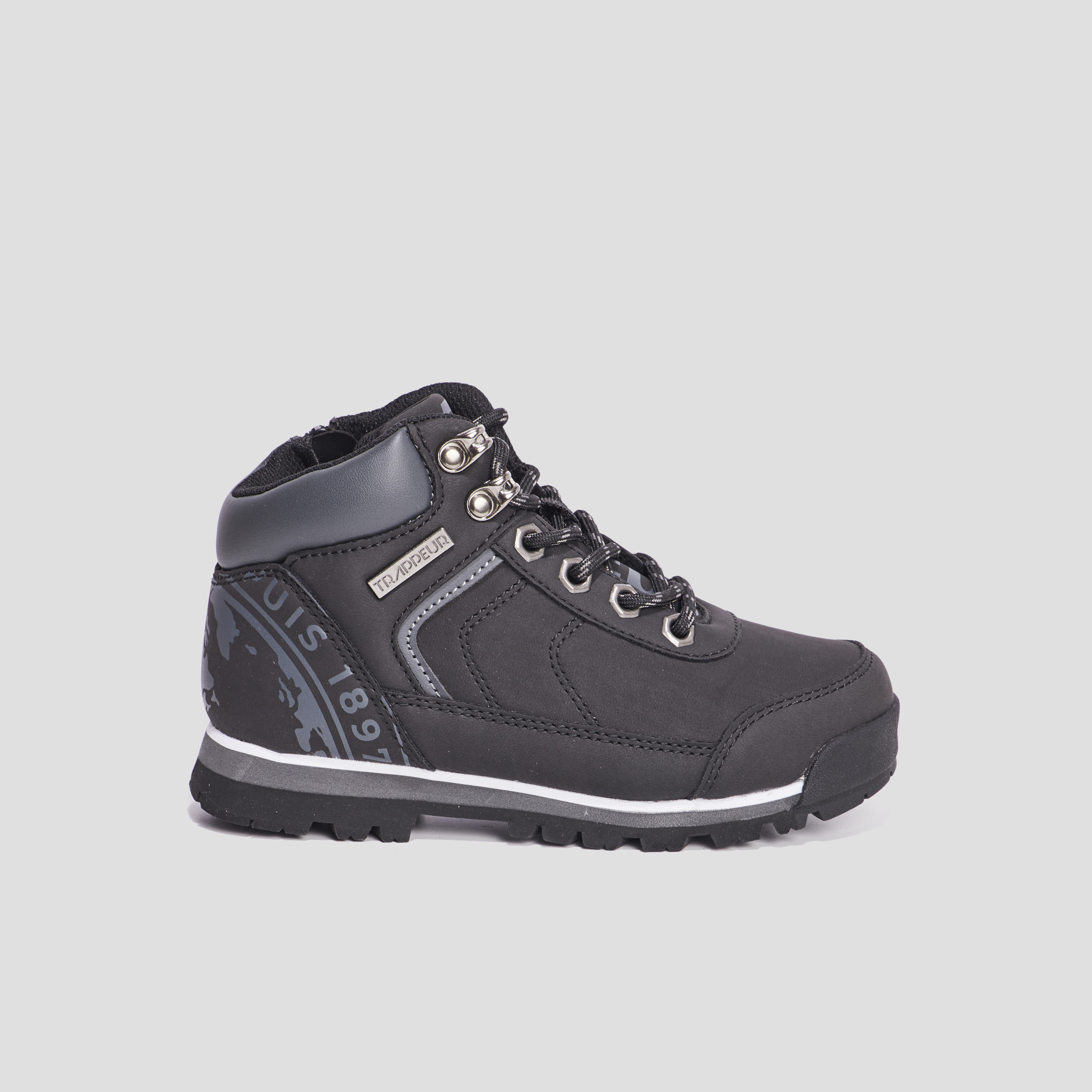 Bottines à lacets Trappeur Babino noir garçon | La Halle