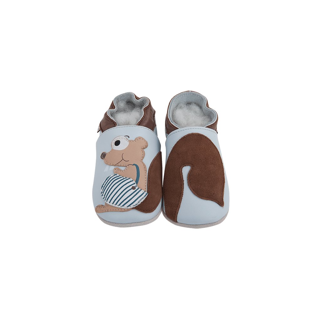 Lait et Miel Écureuil Krabbelschuhe mit Eichörnchen