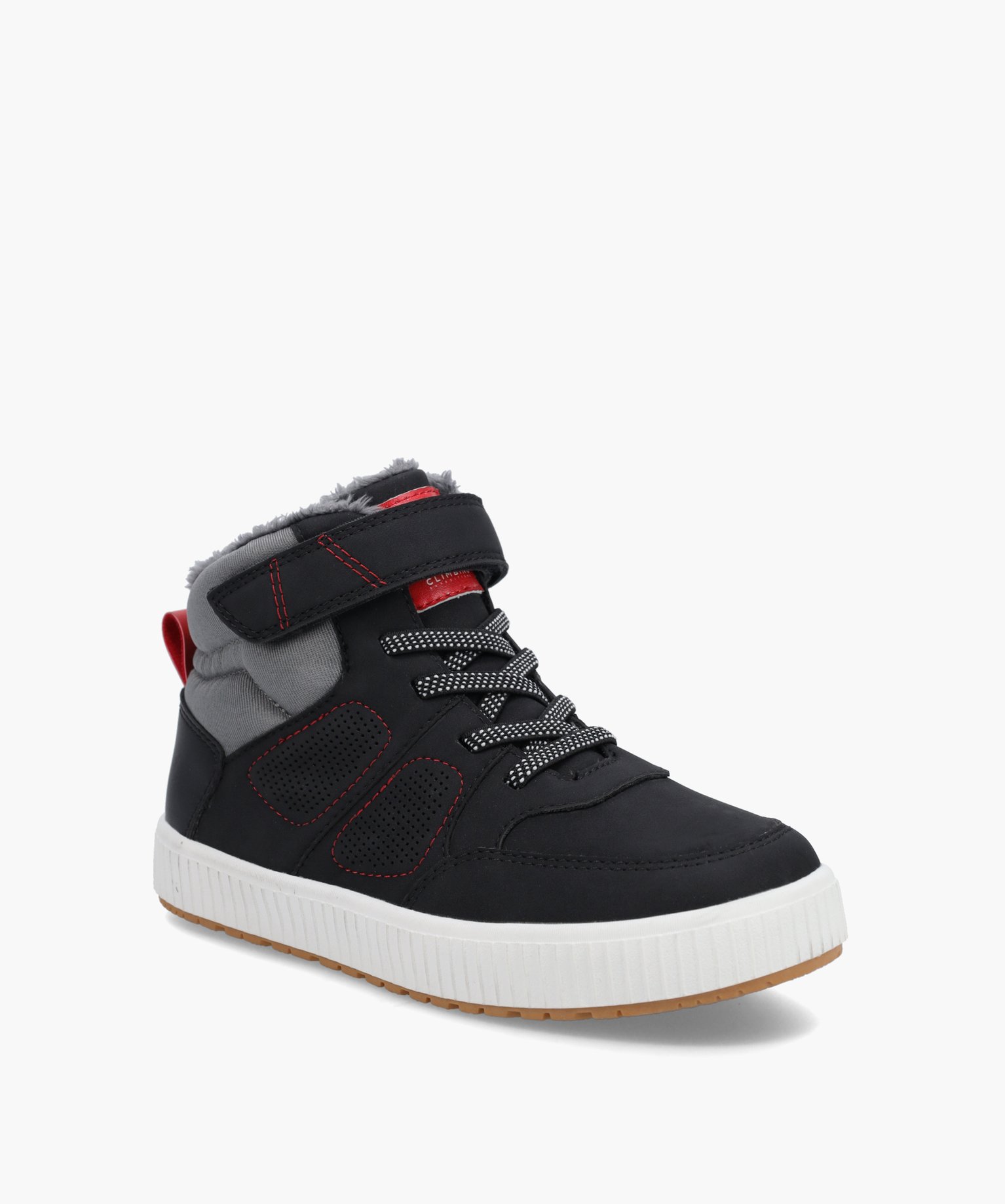 Boots fourrées Garçon bicolores style baskets mid-cut marine noir | GEMO