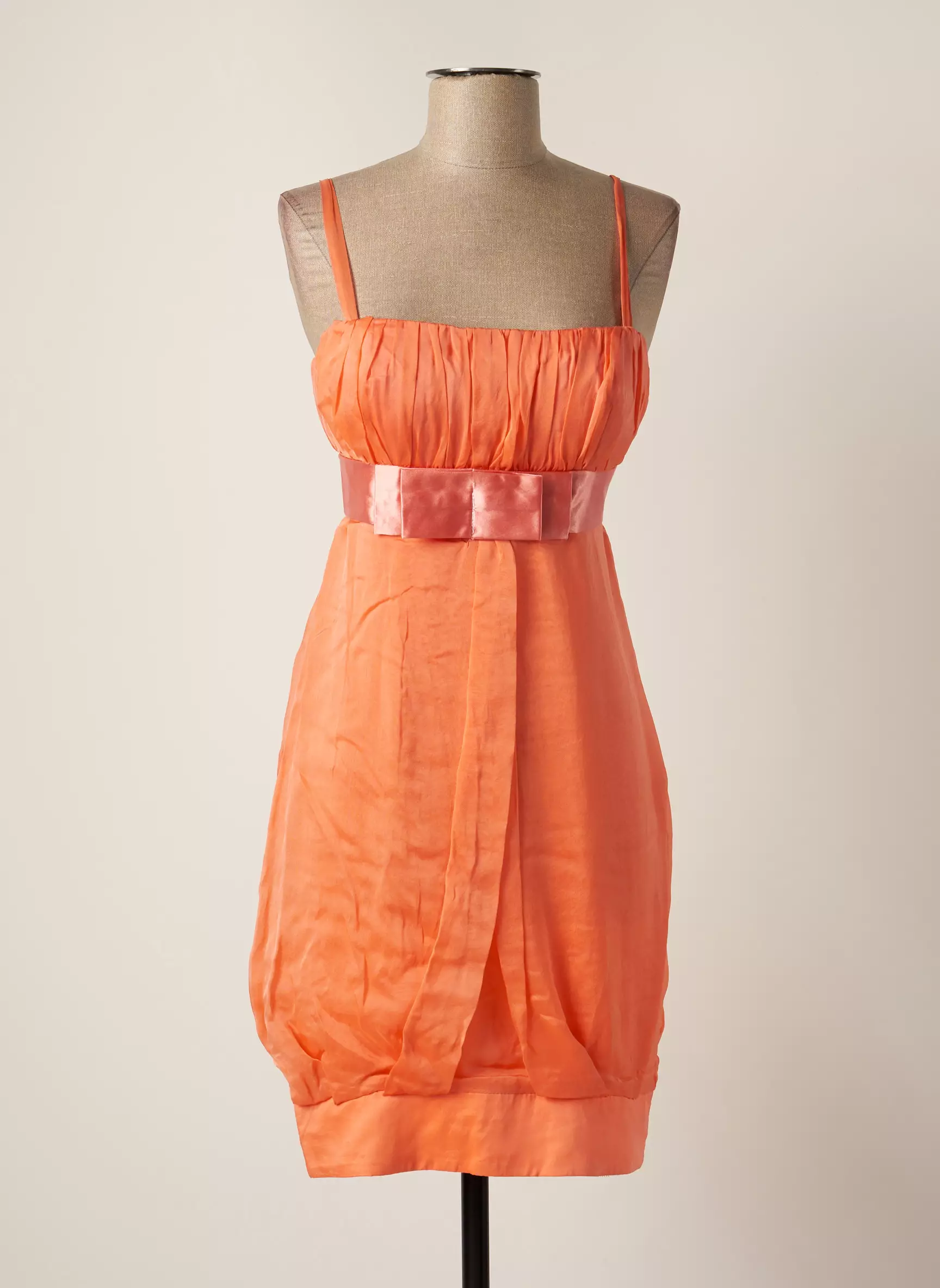 Bain De Nuit Robes Mi Longues Femme couleur orange