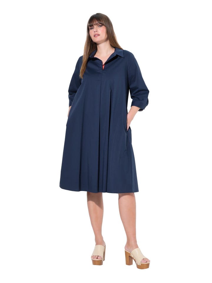 Ulla Popken Midikleid in marine günstig kaufen