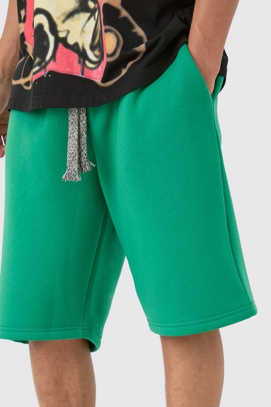 Lockere klobige Shorts mit Kordelzug