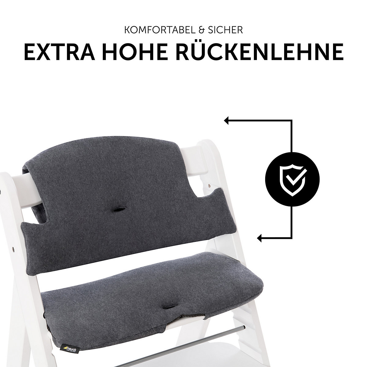 Hochstuhlauflage Select, Jersey Charcoal