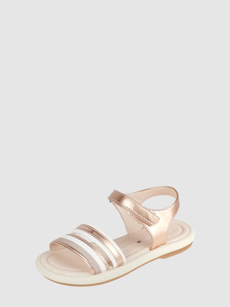 Sandalen in Metallic-Optik in gold