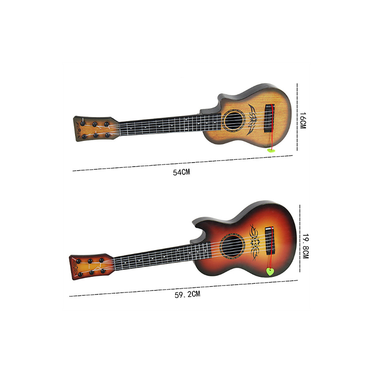 Simulationsgitarre kann pädagogisches Musikinstrumentspielzeug der Erleuchtung spielen Simuliertes Ukulele-Musikspielzeug für Kinder