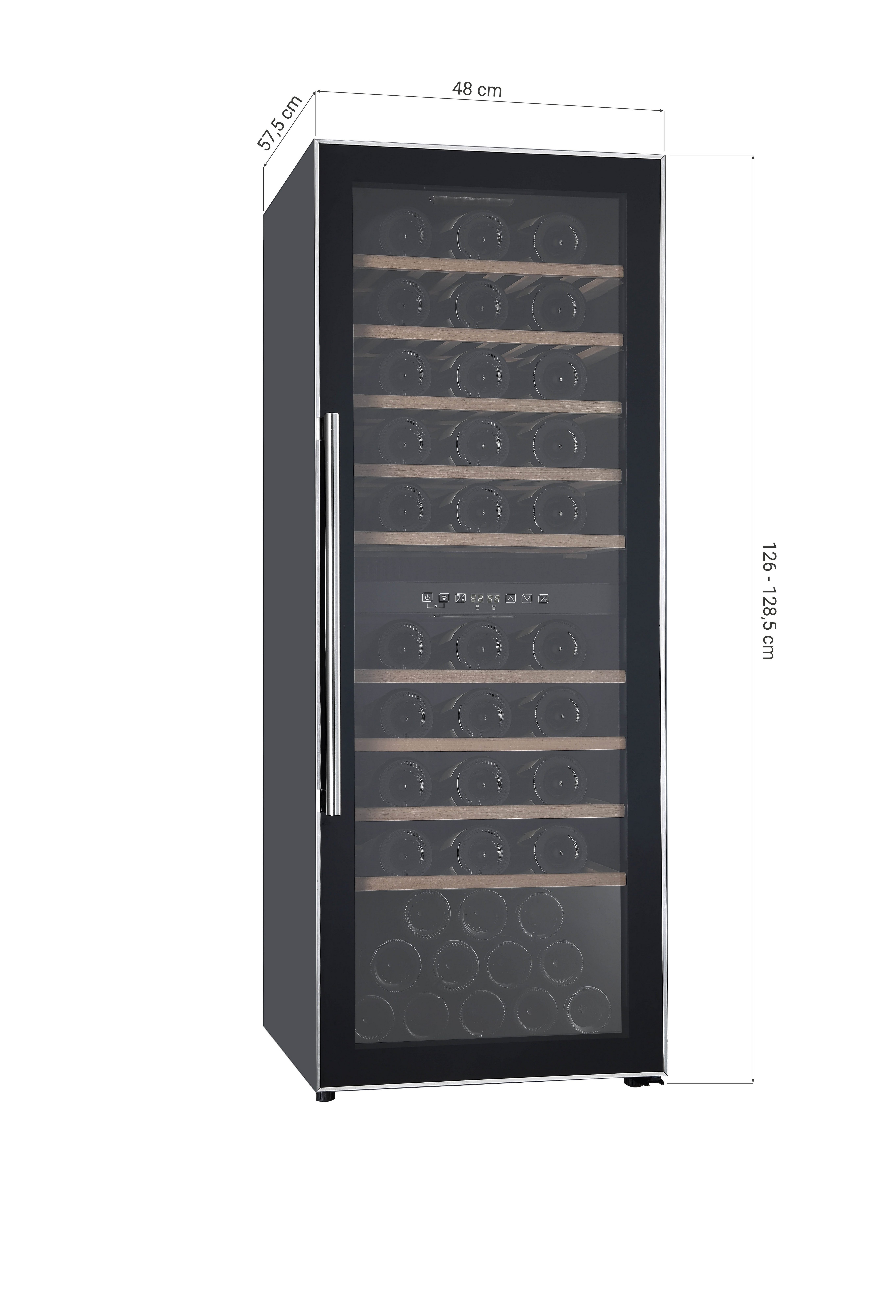 RESPEKTA Weinkühlschrank Weinkühlschrank WKS77, für 77 Standardflaschen á 0,75l