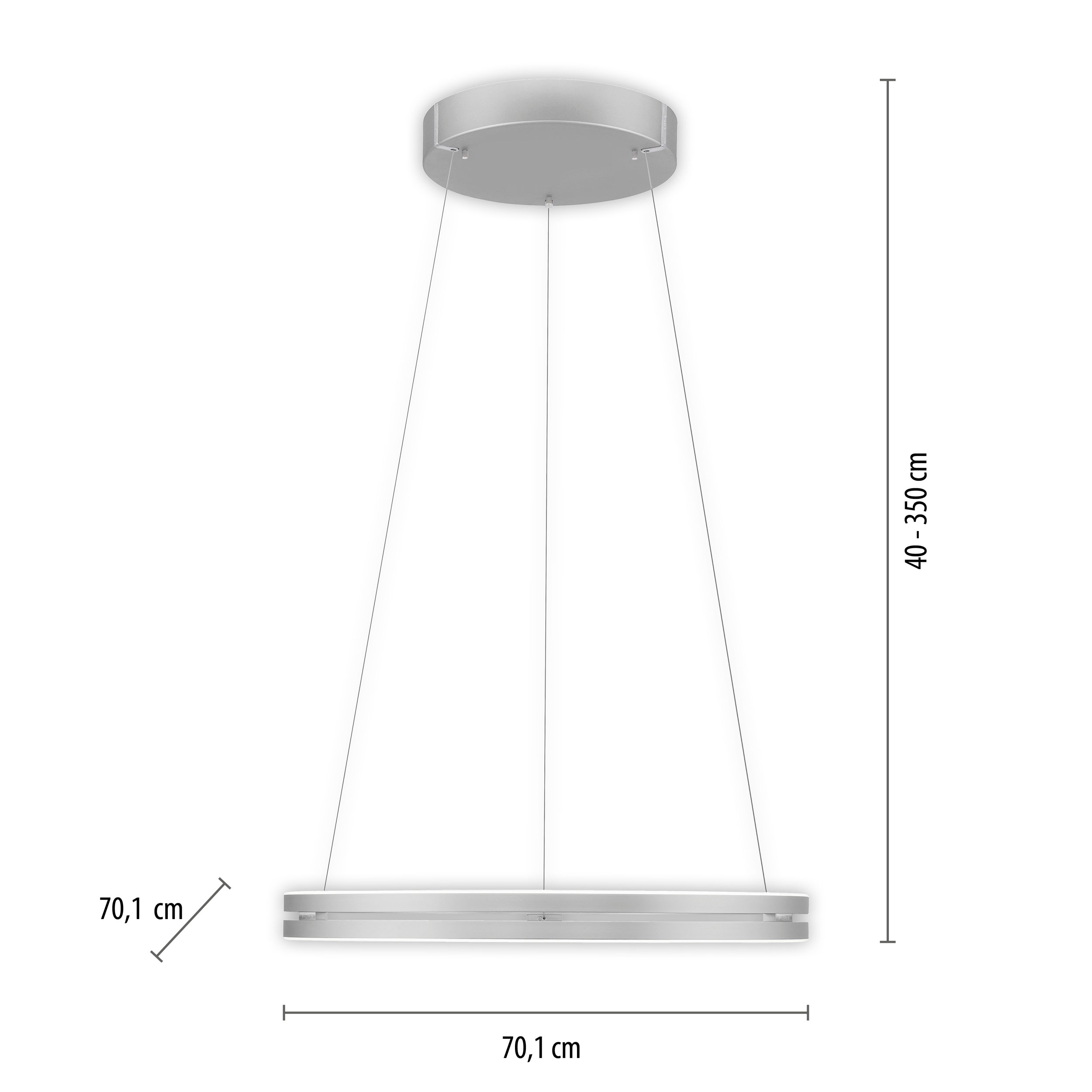 PURELED-Pendelleuchte 2flg