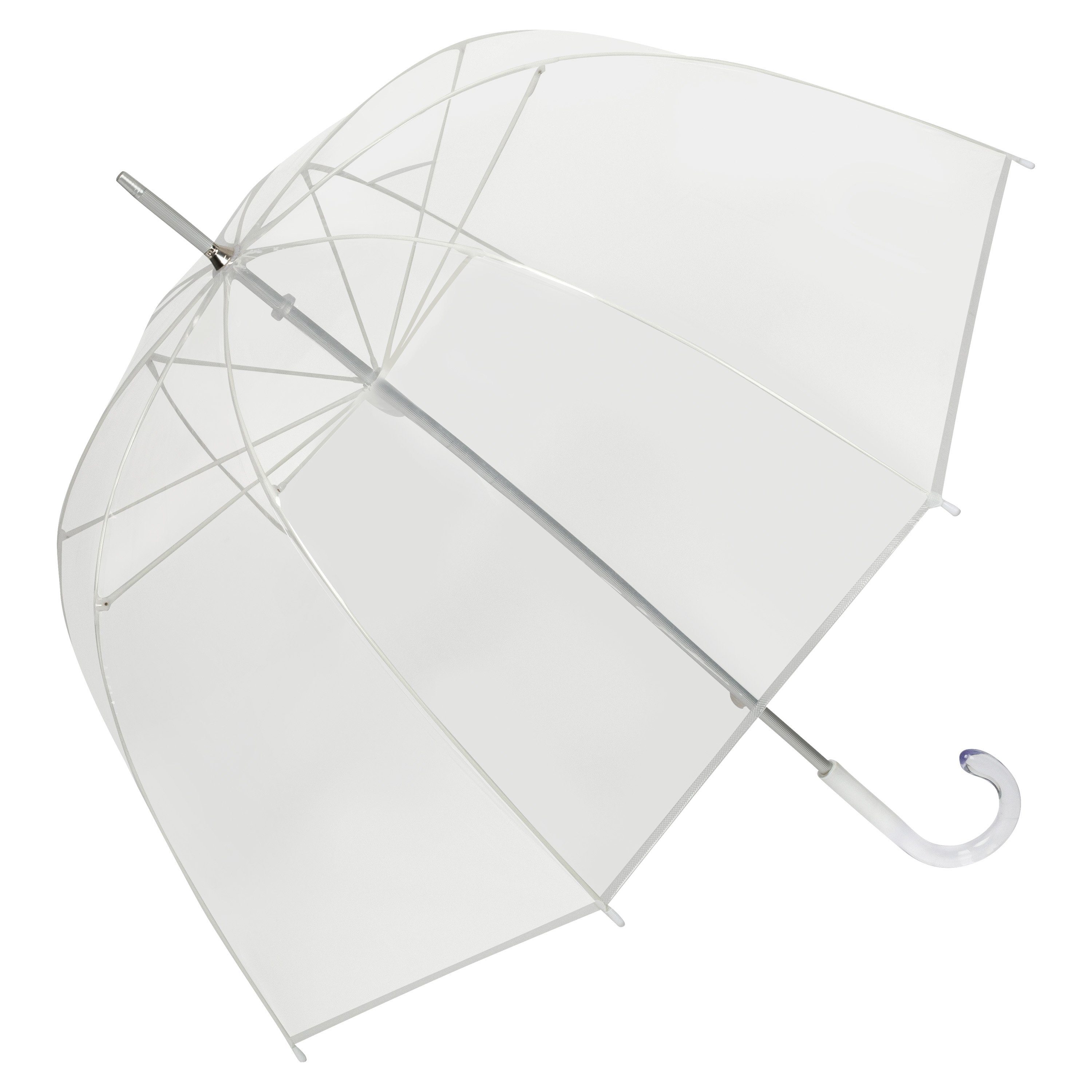 von Lilienfeld Stockregenschirm Melina Glockenschirm Transparent Durchsichtig Hochzeitsschirm, 100 % Polyethylen (KEIN PVC)