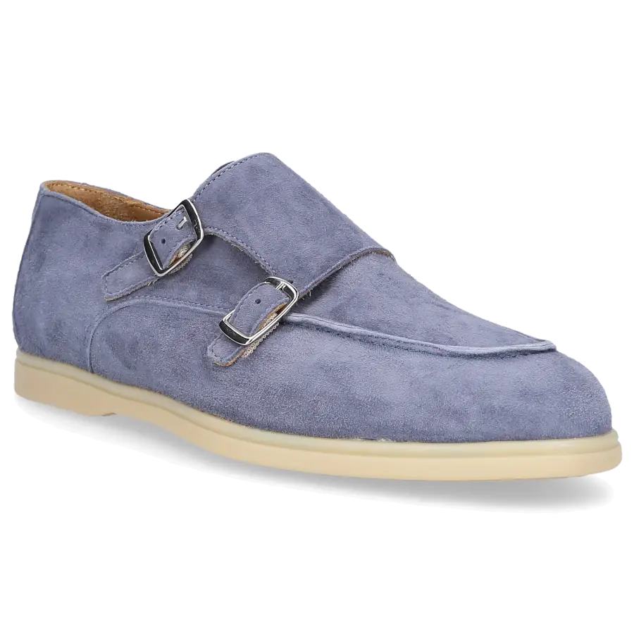 EN AVANT - Monk Schuhe 538 Veloursleder - blau