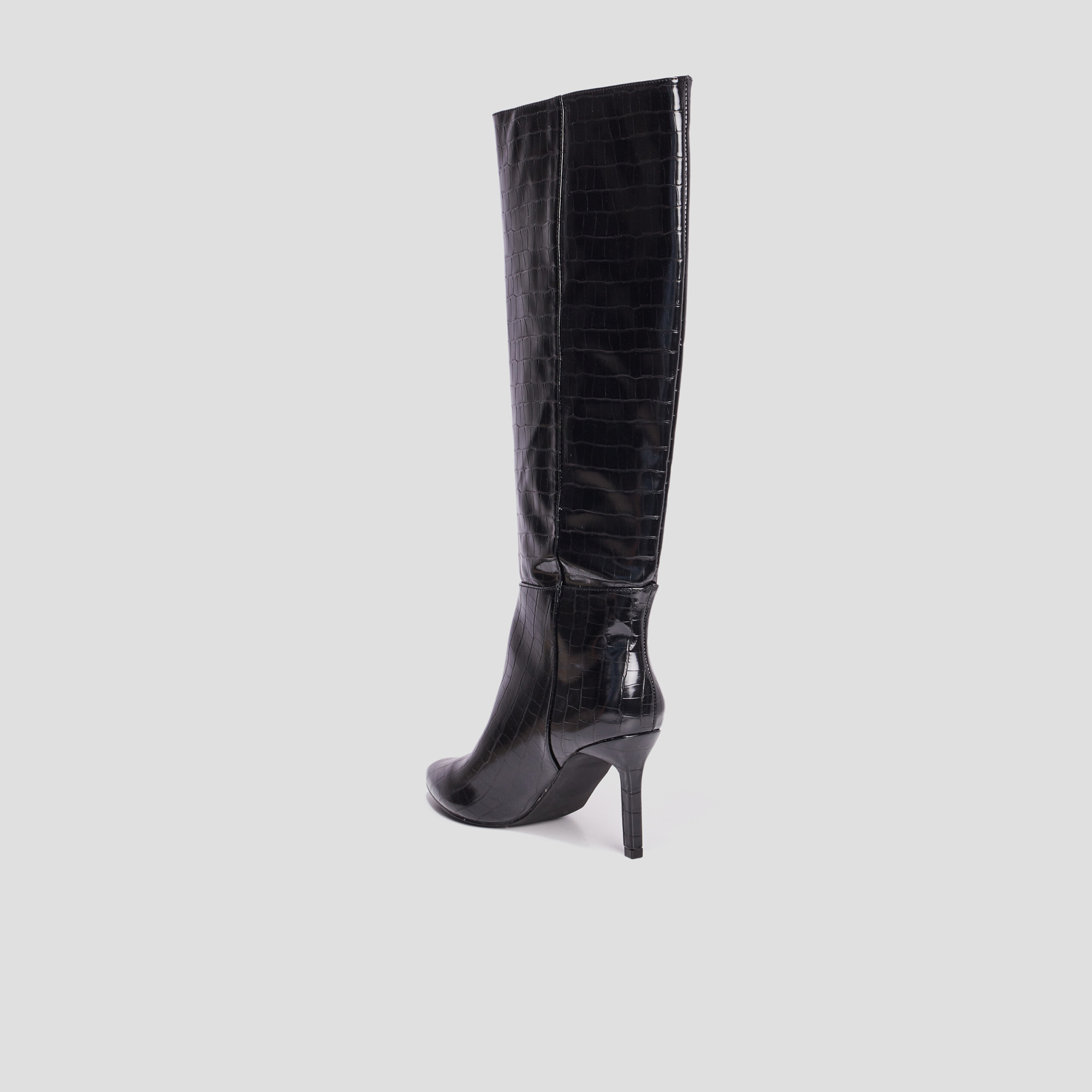 Bottes vernies croco Mosquitos noir femme | La Halle