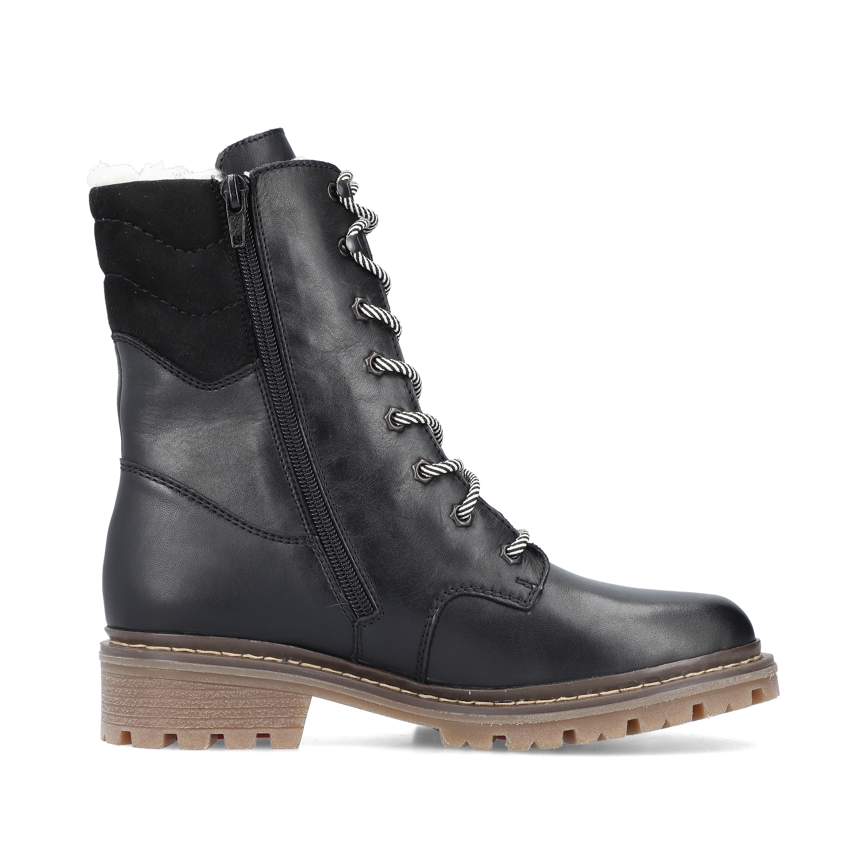 Rieker Damen Schnürstiefel tiefschwarz