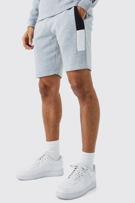 Man Signature Slim-Fit Colorblock Shorts