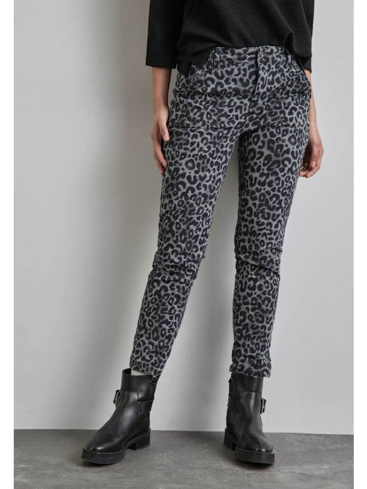Street One Jeans in grey overdye print günstig kaufen