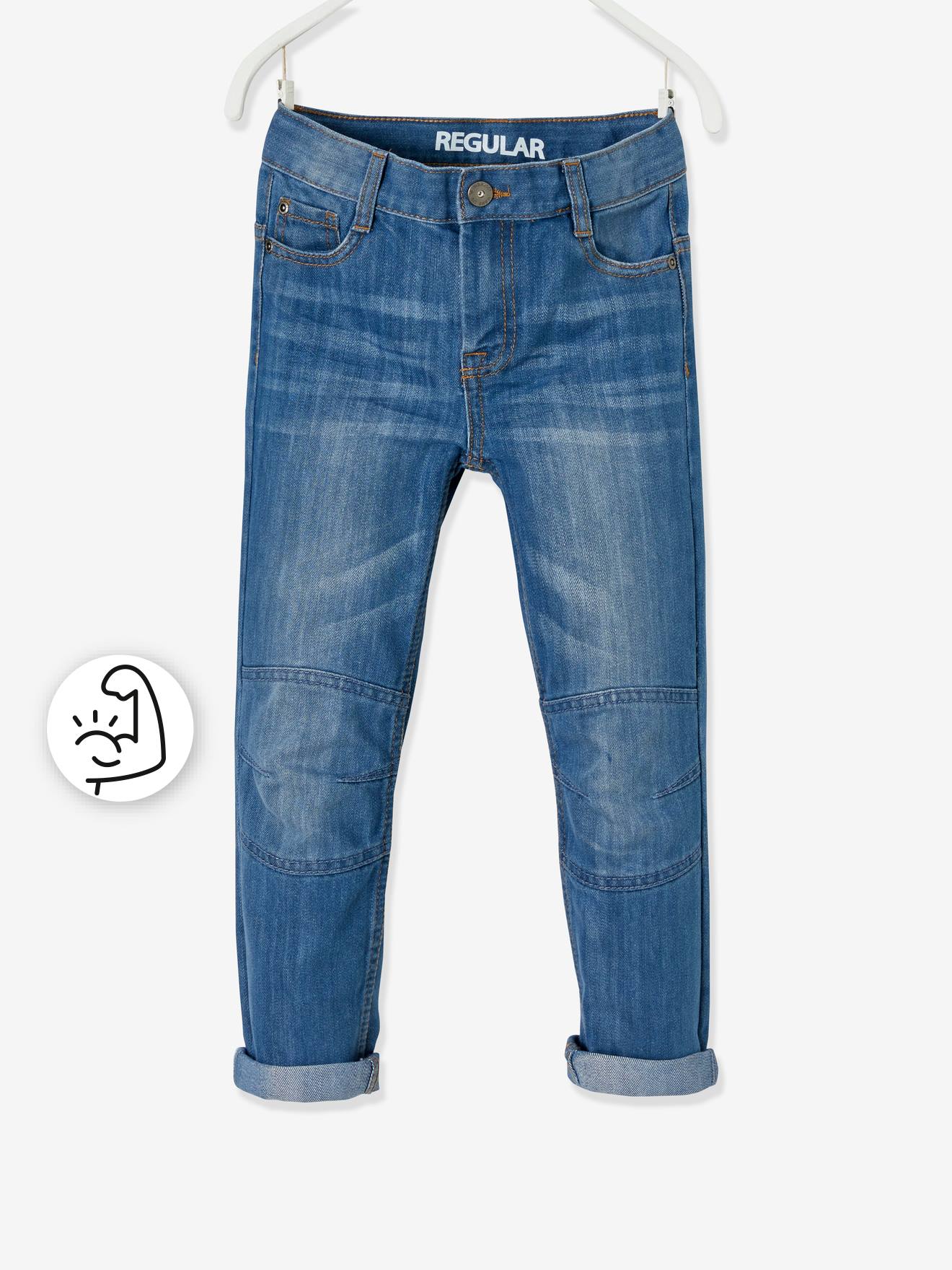 Jean droit indestructible MorphologiK tour de hanches FIN garçon denim brut